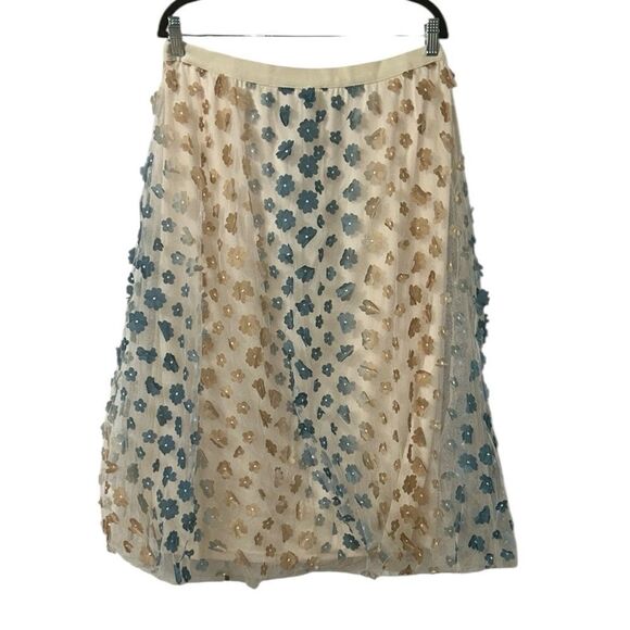 Cato Tulle Mesh Midi Pull on Elastic Waist Midi Skirt(Size Large) - Picture 3 of 6